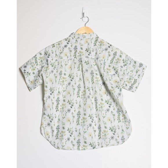 Uniqlo Studio Sanderson Womens S Floral Button Up Shirt White - Picture 2 of 4
